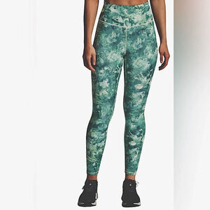 THE NORTH FACE Women's Elevation 7/8 Flashdry Green Camo Legging Size Medium NWT